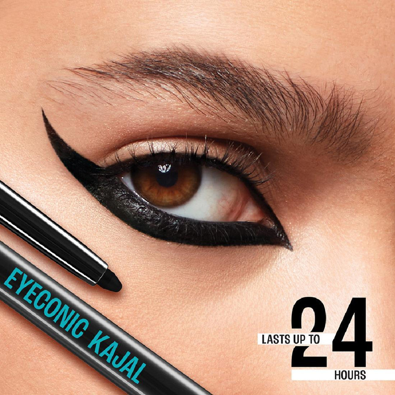 Lakmé Eyeconic Kajal Deep Black 0.35g | Smudge-Proof, Waterproof & Long-Lasting Eye Pencil