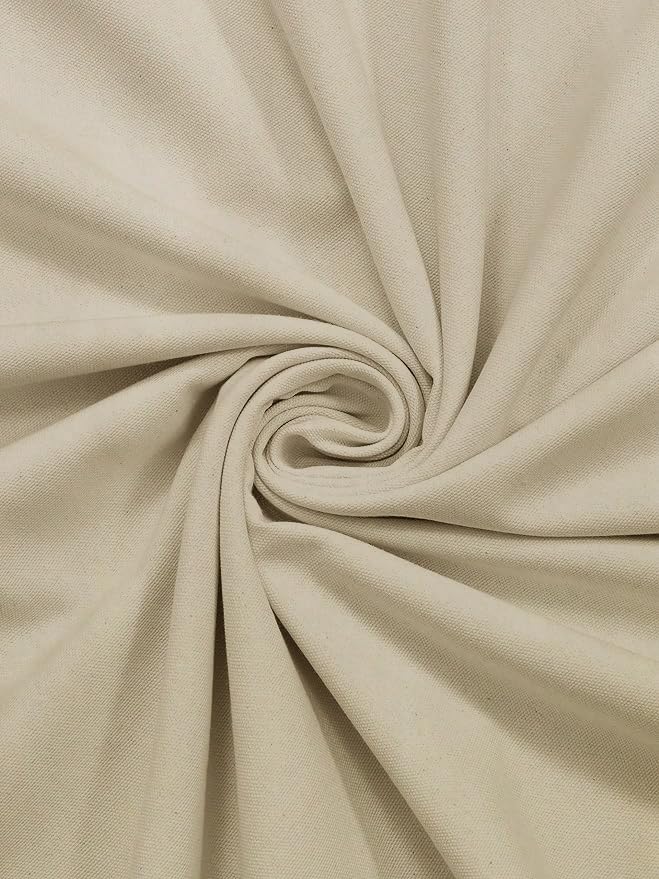 Premium Cream Blackout Curtains Set of 2 | Plain Solid Window & Door Curtains | Heavy Quality for Home