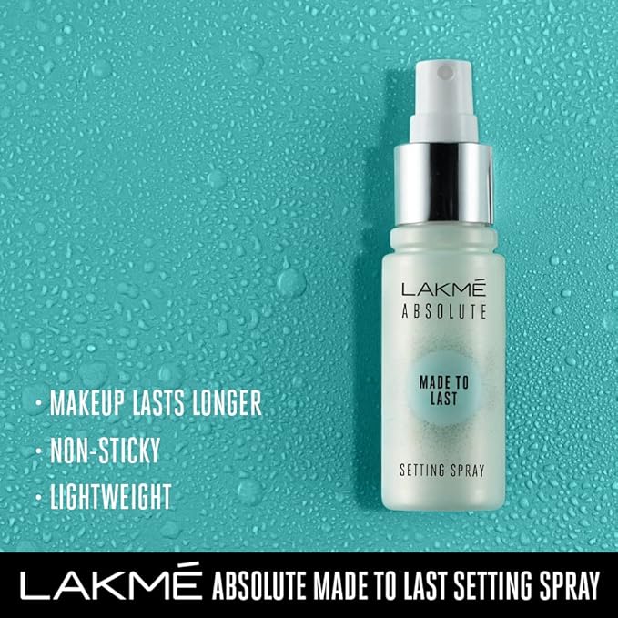 Lakme Absolute Makeup Setting Spray | Long-Lasting Hydration & Oil Control Mist for Fresh Look